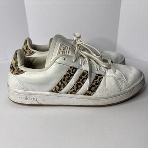 adidas‎ Grand Court Tennis Casual Shoes Sneakers Womens Sz 9.5 Leopard FY8949